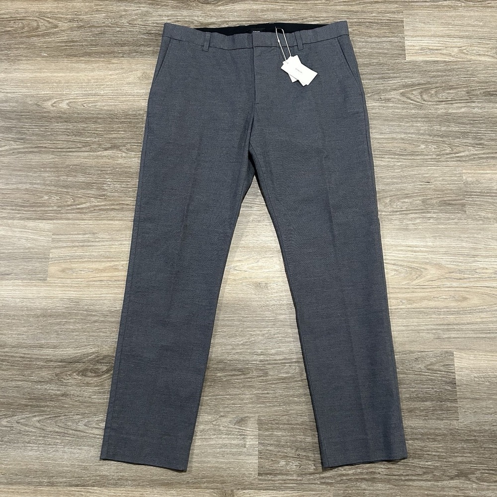 VINCE Pants Mens Size 38x32 Gray Slim Fit Griffith Twill New With Tags $195 MSRP